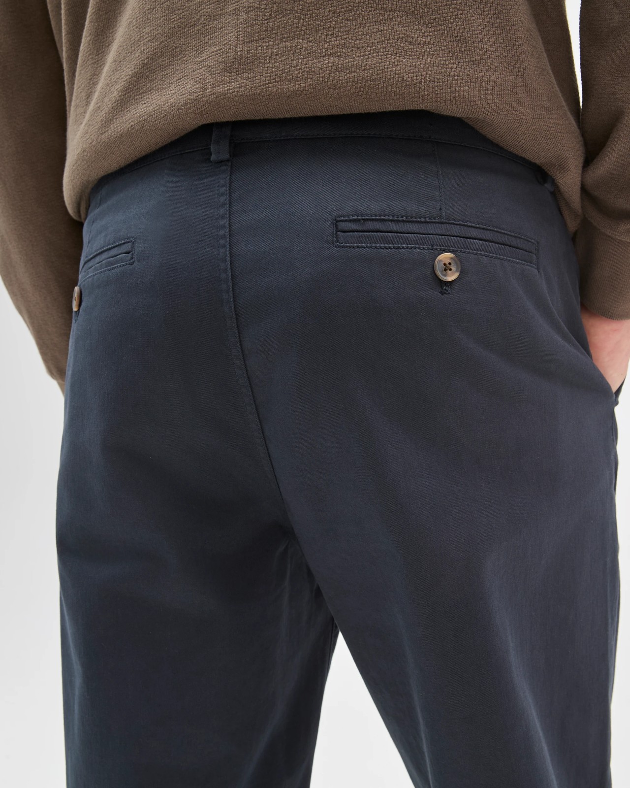 Australian Cotton Relaxed Fit Chino Pants  - Navy 6 of 6