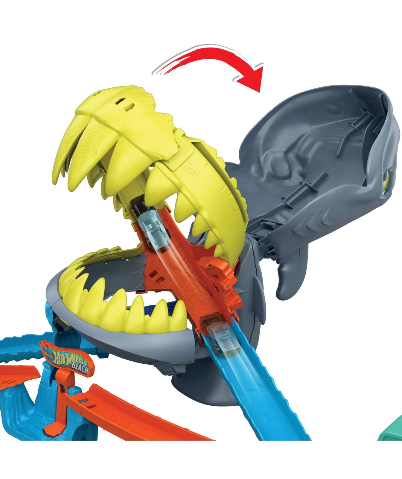 Hot Wheels City Shark Chomp Beach Playset & 1:64 Scale Die-Cast Toy Car 5 of 6