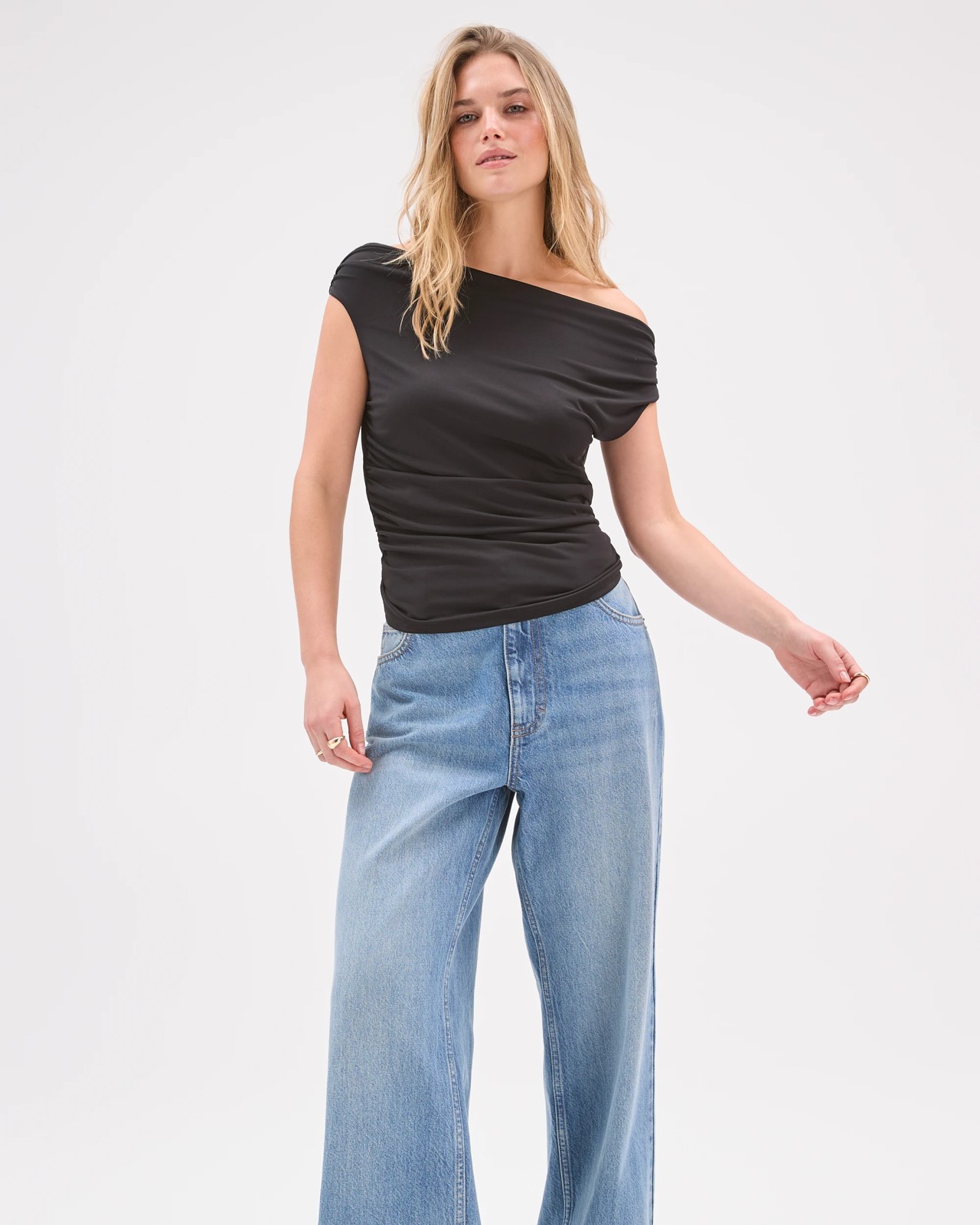 Lily Loves Jersey Drape Off-Shoulder Top 4 of 6