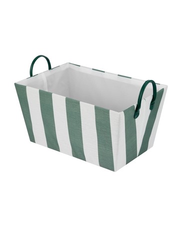 Anko Tapered Basket - Green Stripe