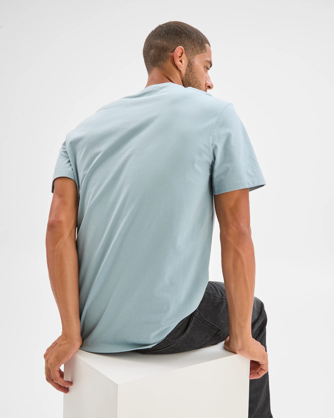 Australian Cotton T-Shirt - Dusty Teal 6 of 6