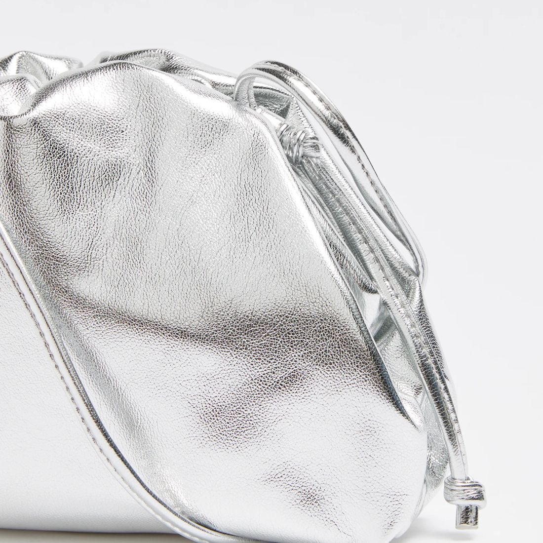 Gathered Clutch Bag - Silver | Target Australia