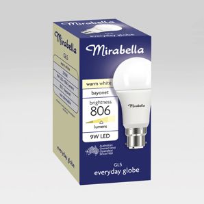 Mirabella GLS LED 9W B22 Bayonet Light Bulb - Pearl Warm White product image