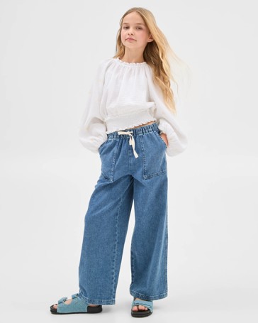 Cotton Peasant Long Sleeve Top