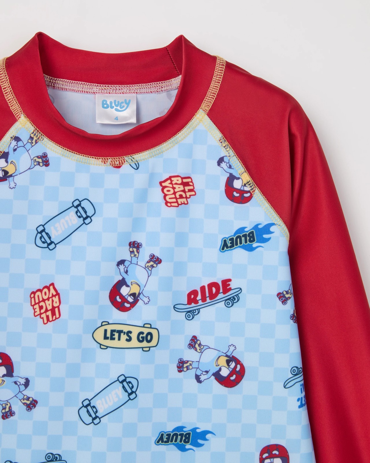 Bluey Long Sleeve Rash Vest and Trunks Swim Set 2 of 3