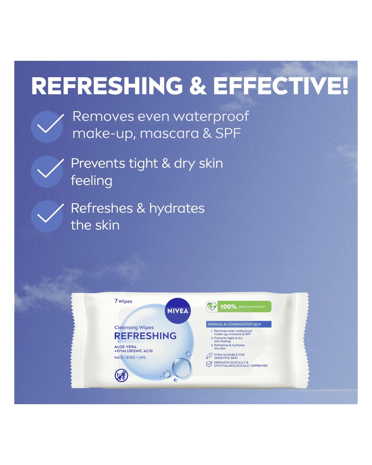 Nivea 7 Pack 3-in-1 Refreshing Cleansing Wipes - Pro Vitamin B5 and Hydramine 4 of 5