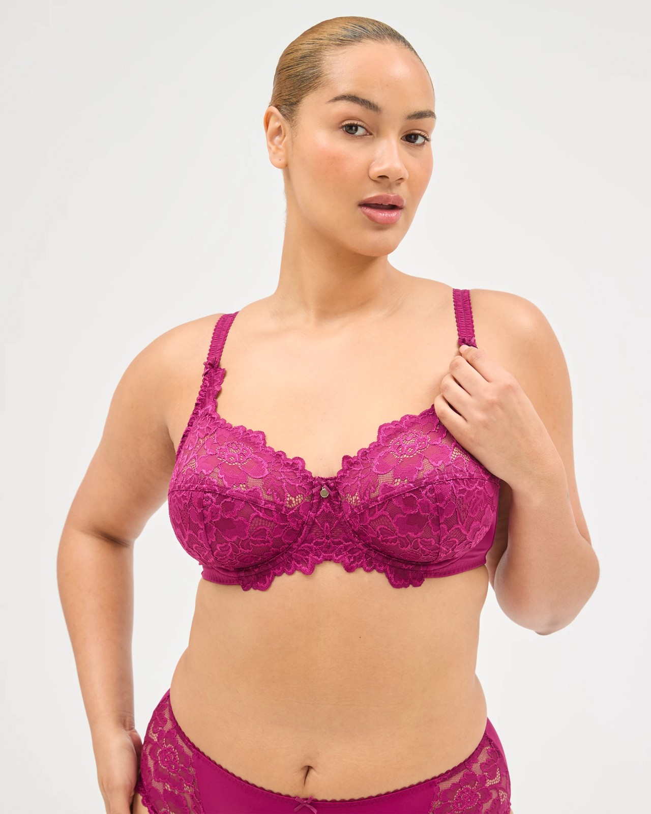Fuller Figure Lizzy Soft Cup Underwire T-Shirt Bra - Magenta Purple 6 of 6