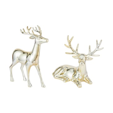 Gold Look Reindeer, Assorted - Anko