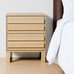 Anko Sadie 2 Drawer Bedside Table - Light Oak product image