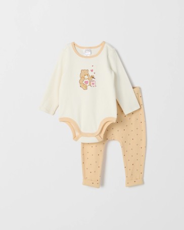 Care Bears Baby Australian Cotton Bodysuit Set