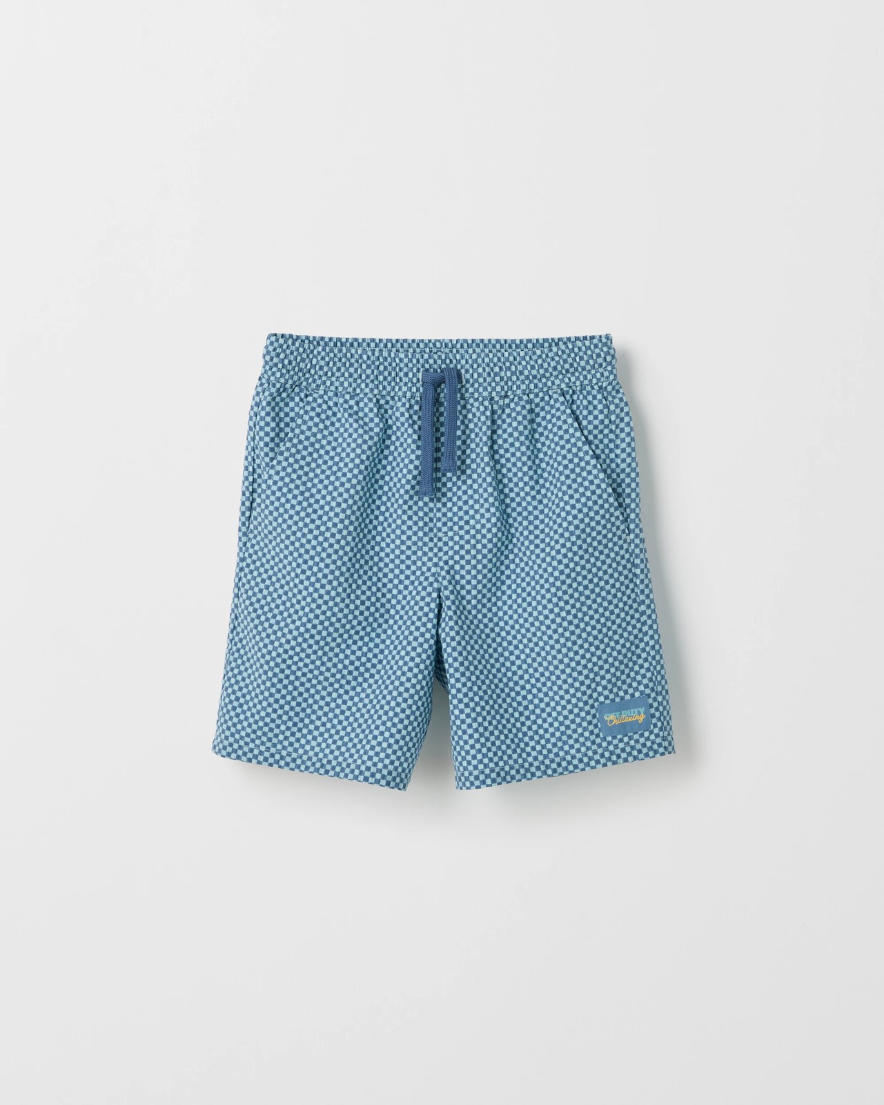 Australian Cotton Seersucker Shorts - Blue 5 of 6