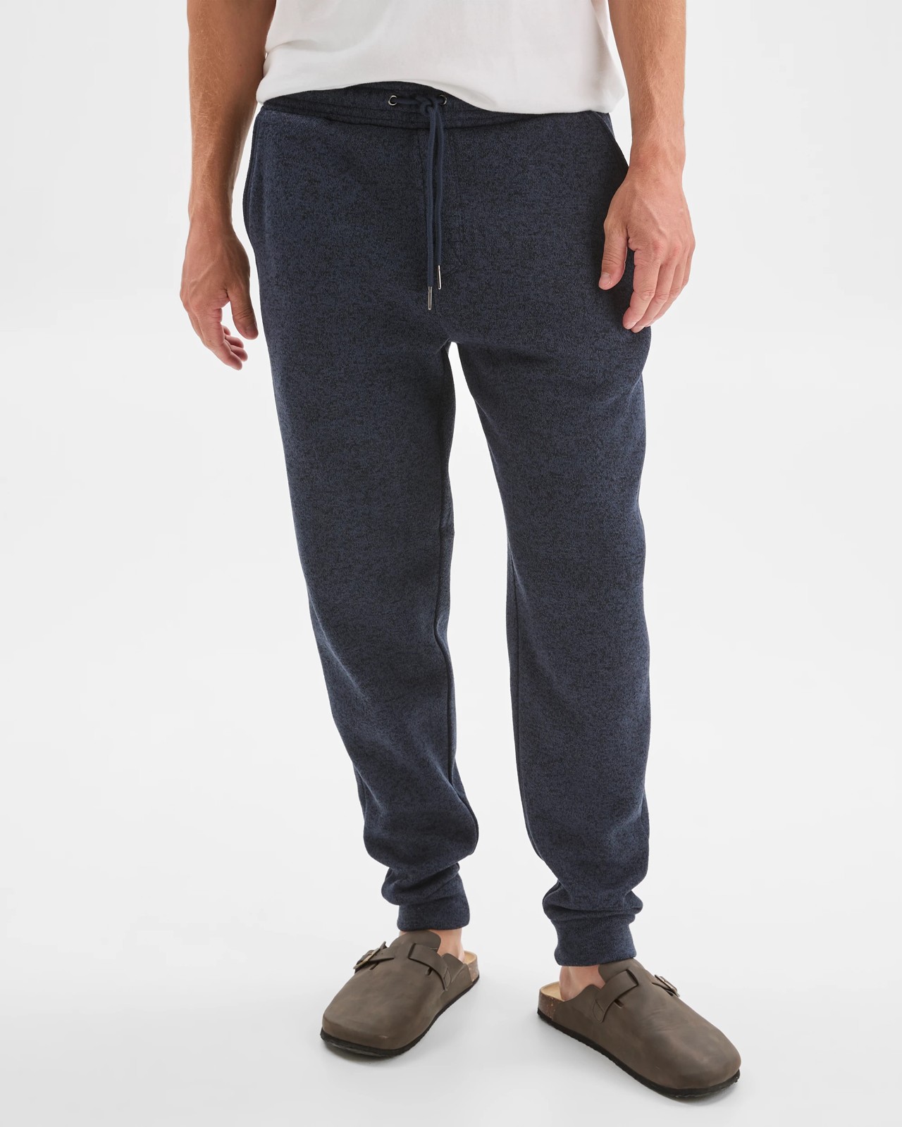 Cuffed Full Length Trackpants - Navy Marle 2 of 6