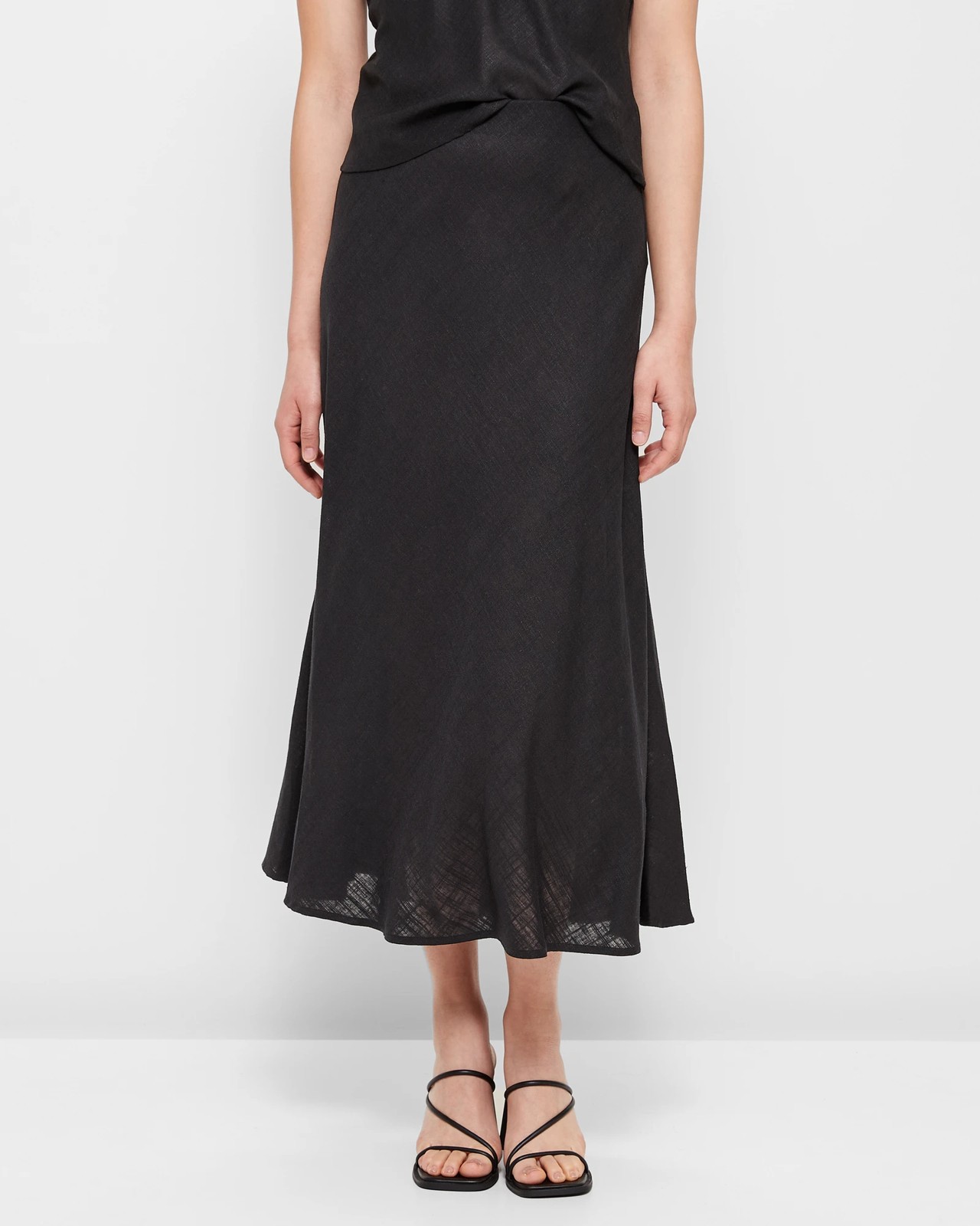 Linen Blend Midi Slip Skirt - Preview | Target Australia