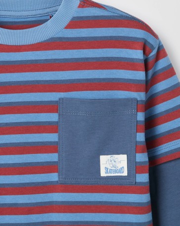 Australian Cotton Long Sleeve 2Fer T-Shirt