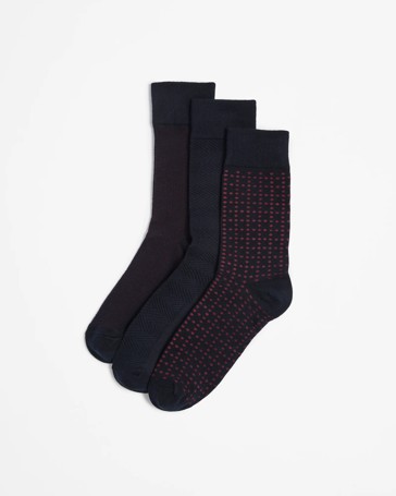 Australian Cotton Blend 3 Pack Business Crew Socks - Maxx