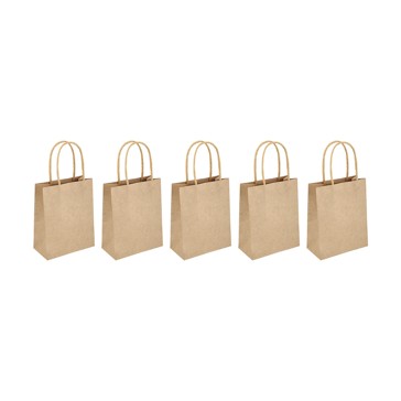 Kraft Loot Bags, 5 Pack - Anko