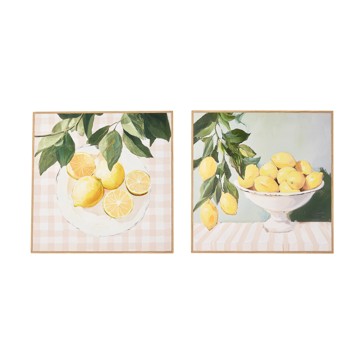 2 Pack Lemon Framed Canvas - Anko