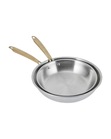 Anko 2 Pack Stainless Steel Tri-Ply Frypans