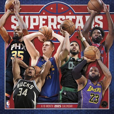 2025 16-Month Calendar - NBA Superstars