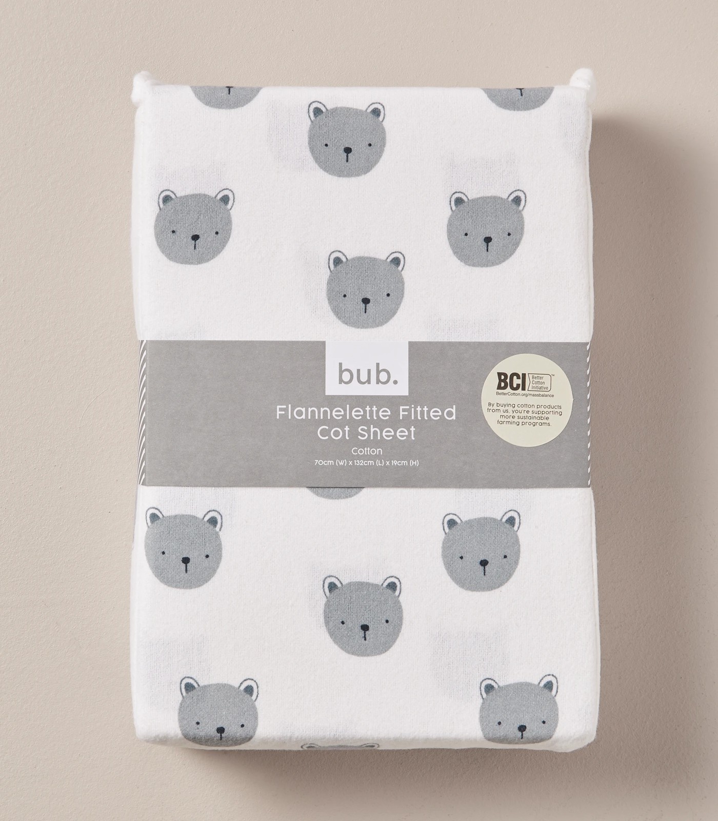 Cot flannelette top fitted sheets