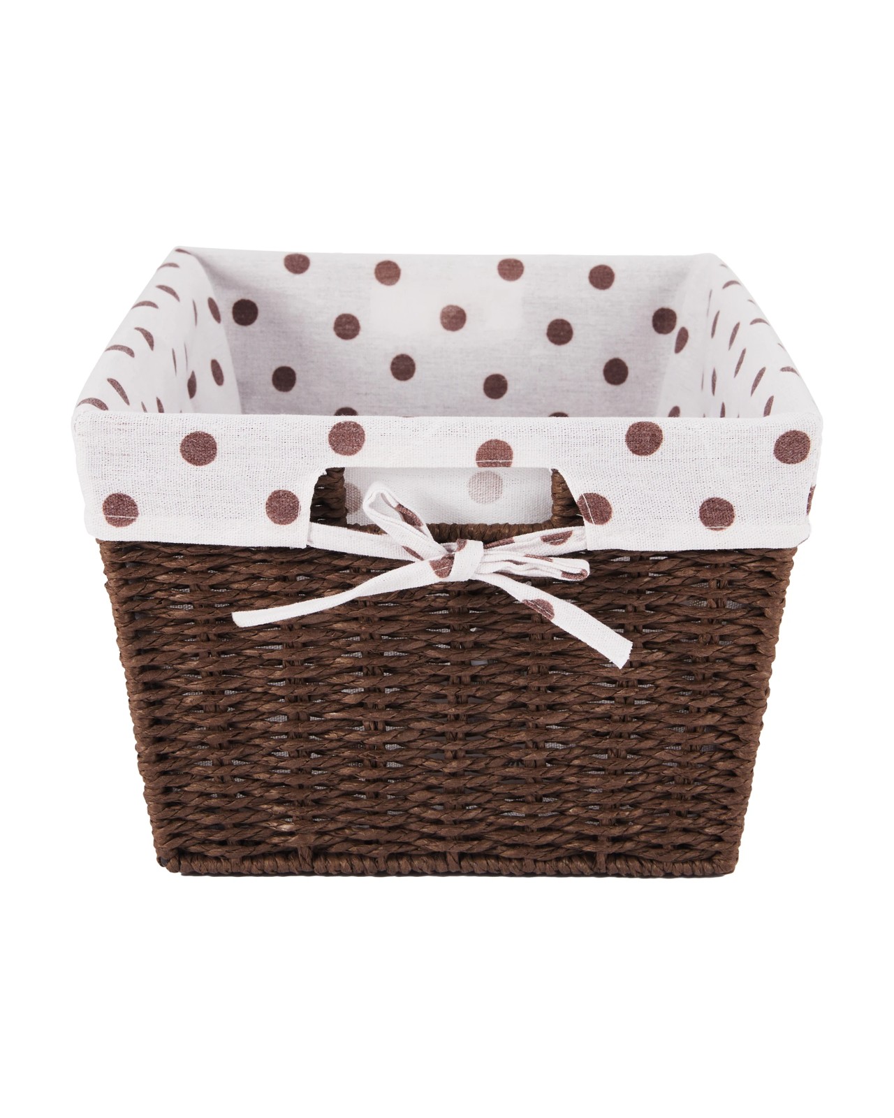 Anko Medium Paper Rope Basket with Polka Dot Liner - Beige 2 of 5