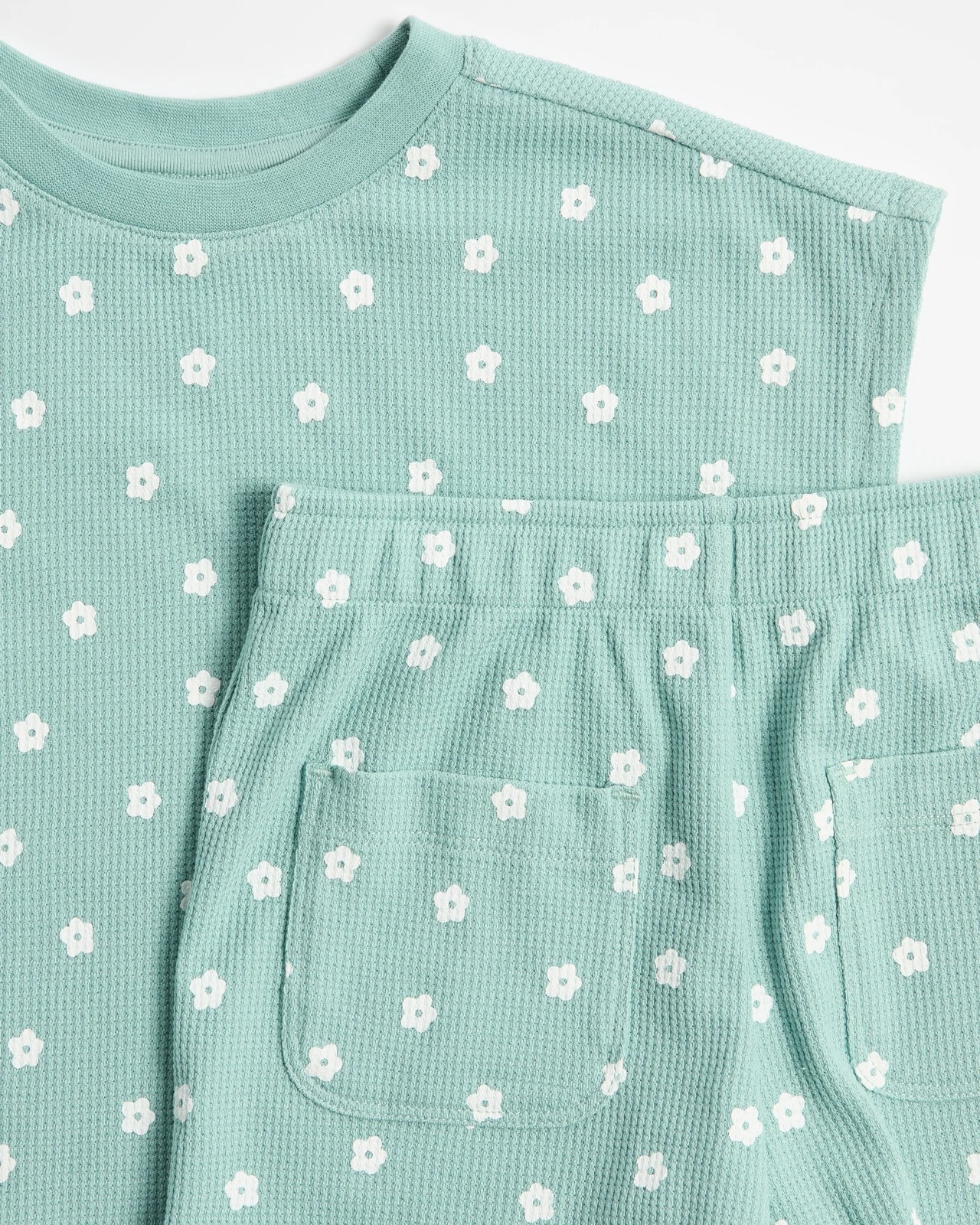 Waffle T-shirt and Short 2 Piece Set 5 of 6