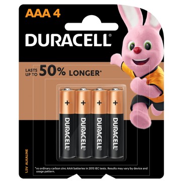 Duracell AAA 4 Pack Batteries