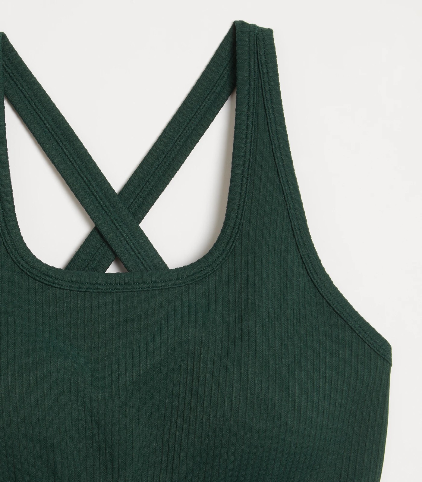 Kmart Active Womens Seamfree Square Neck Crop Top-Klly Green Size