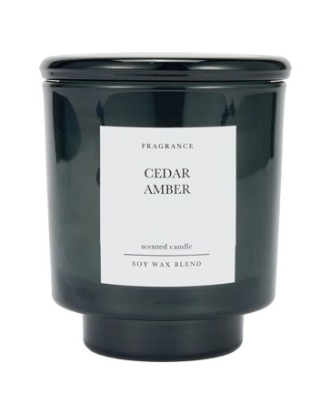 Anko Navy Glass Candle