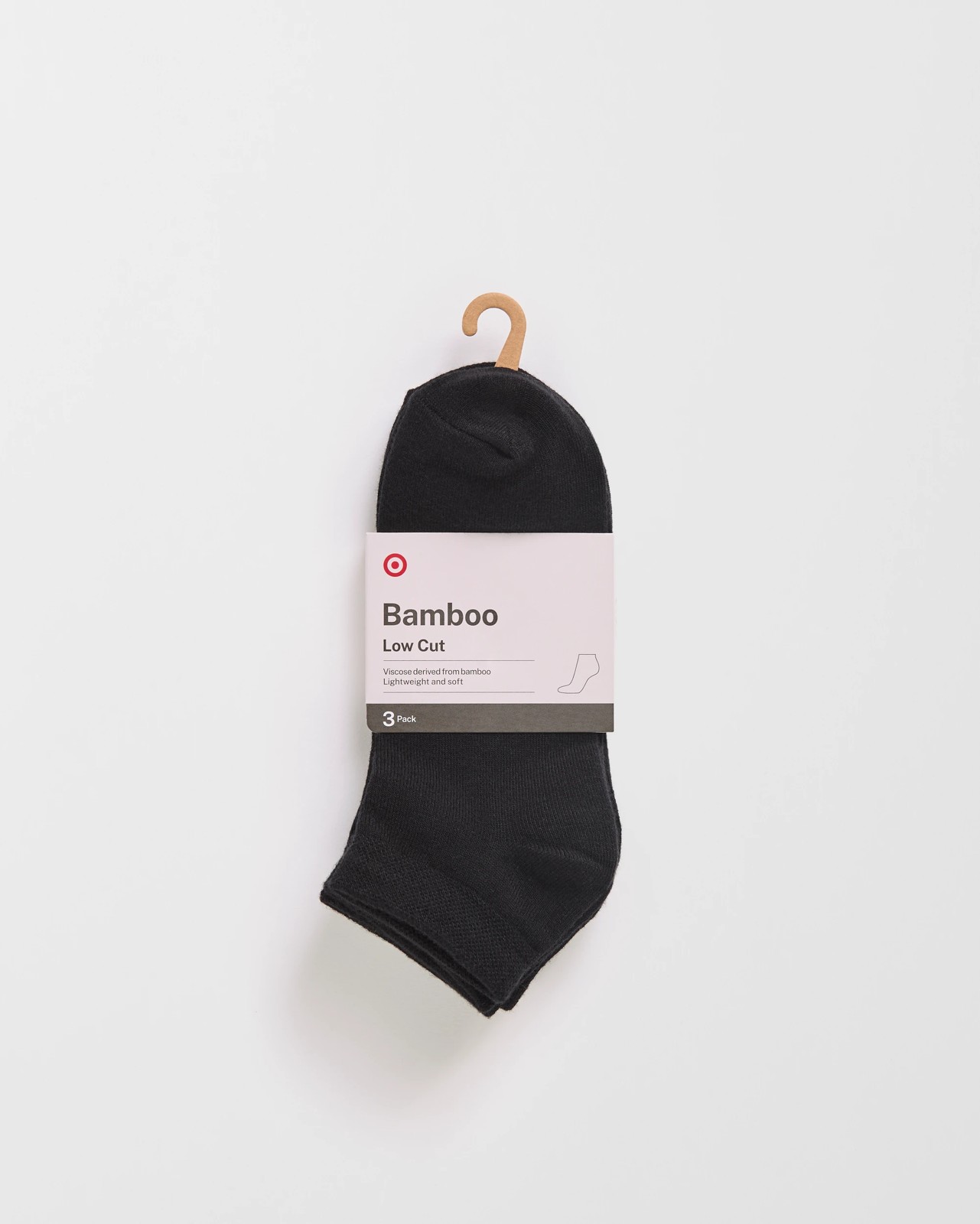 Womens Bamboo Low Cut Socks 3 Pack - Black 3 of 3