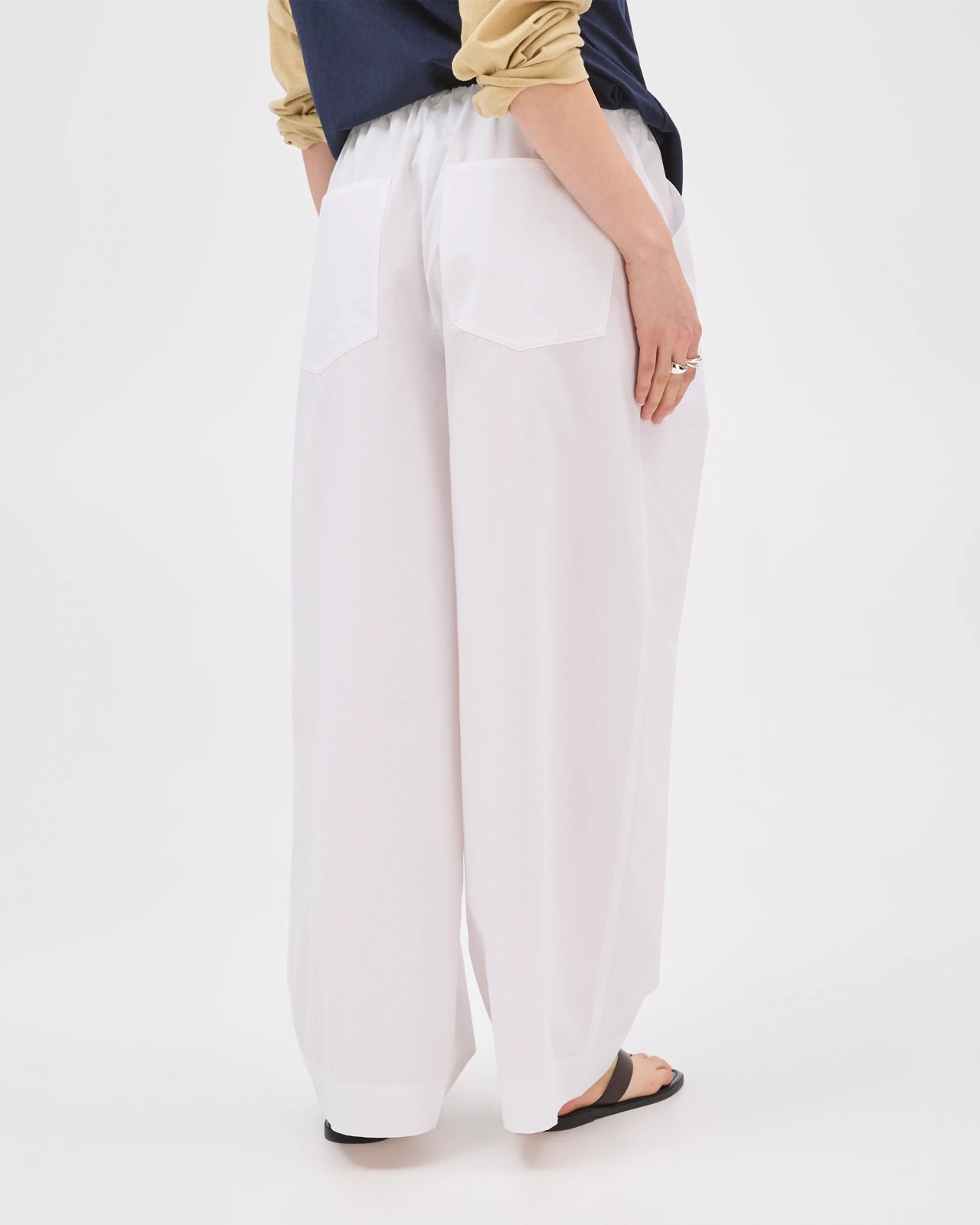 Lily Loves Australian Cotton Poplin Wide Leg Pants - White 5 of 6