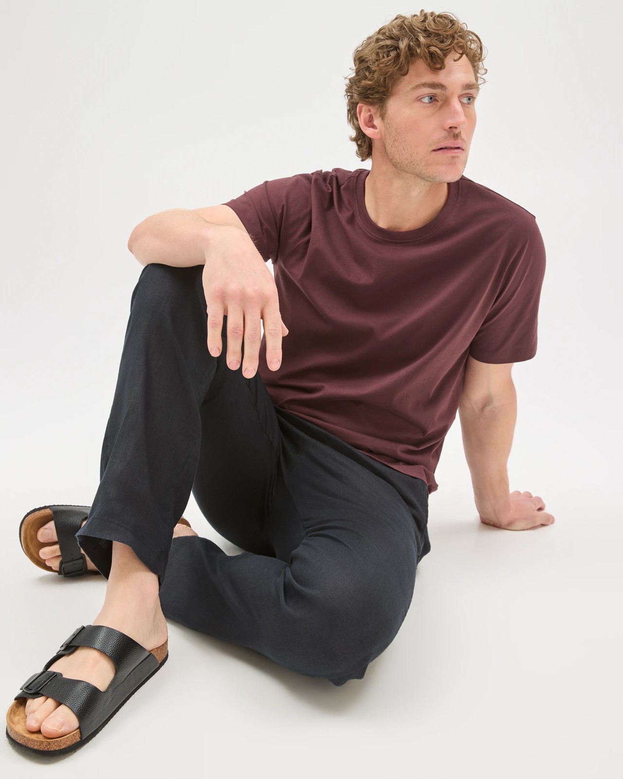 Australian Cotton Crew Neck T-Shirt - Fudge 2 of 5