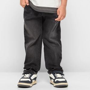 Straight Pull On Denim Jeans