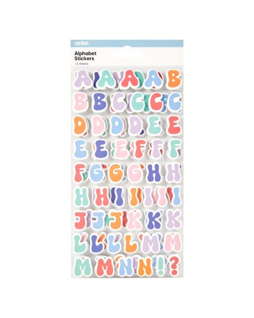 Anko Alphabet Stickers - Bubble