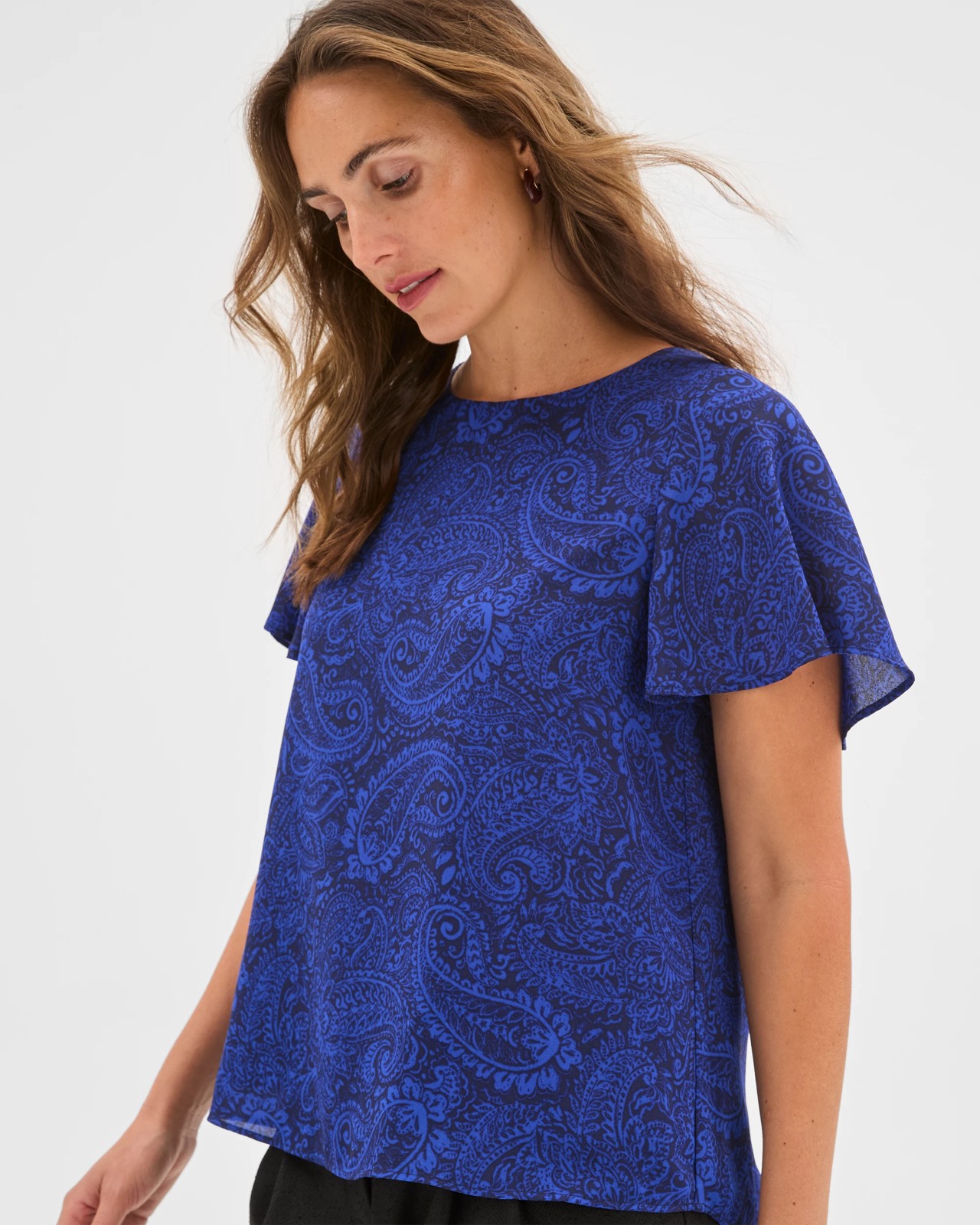 Preview Ella Crew Neck Blouse - Winter Paisley 3 of 6