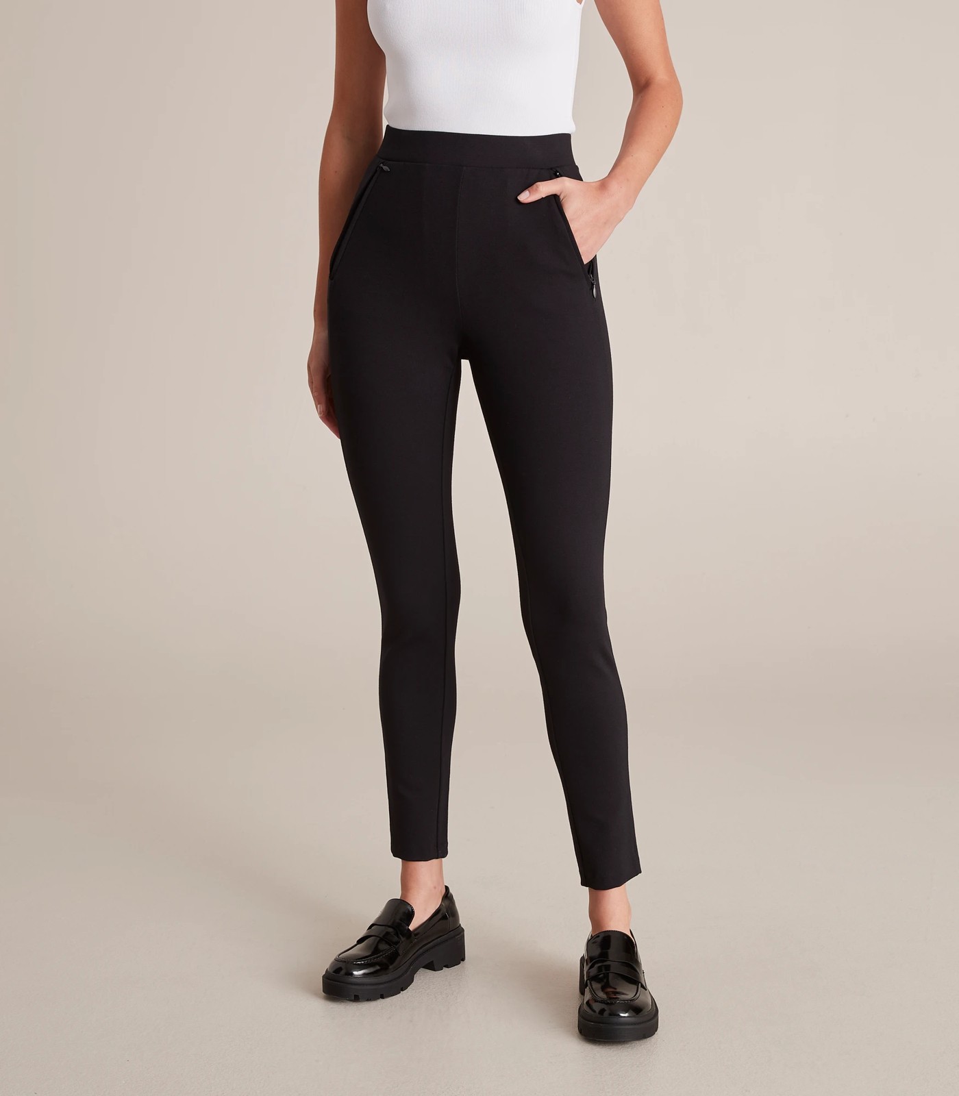 Black shop skinny treggings