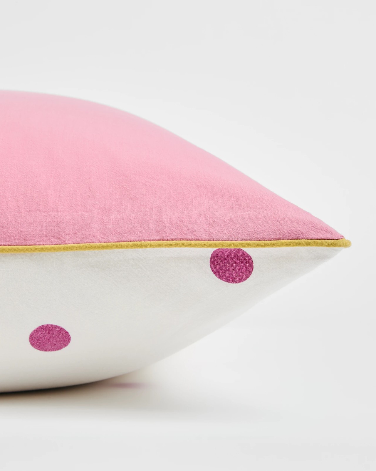 Arlo Polka Dot Stonewash Cotton European Pillowcase - Wild Rose 2 of 5