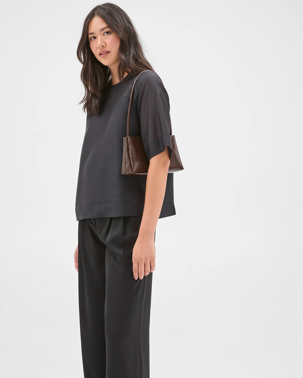 Preview Sheer Detail Blouse - Black 4 of 6