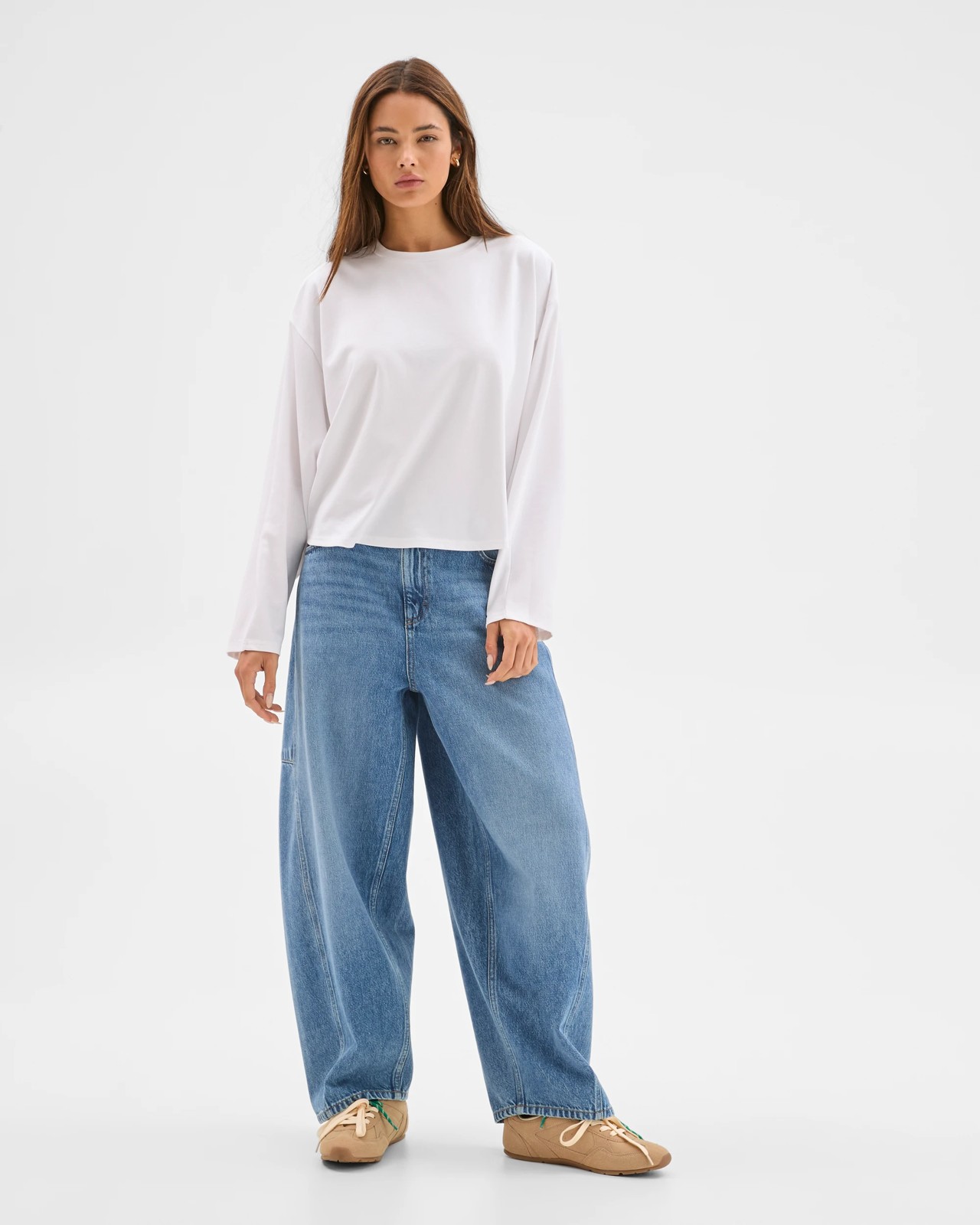Lily Loves Australian Cotton Dolman Sleeve T-Shirt - White 4 of 5