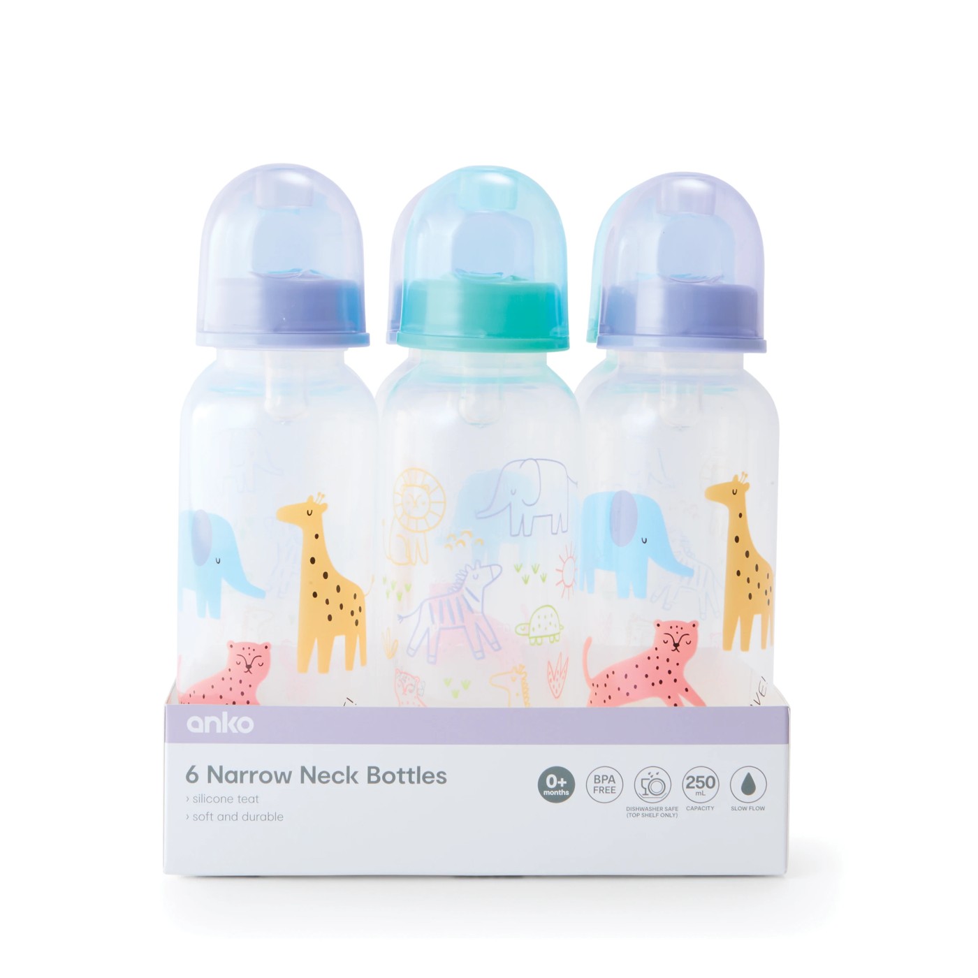 Anko 6 Pack Narrow Neck Bottles 5 of 5