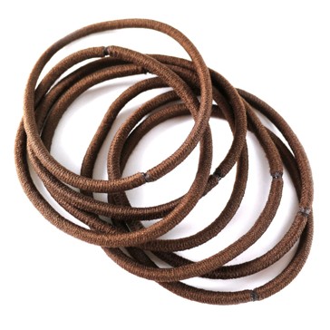 8 Pack Brown Super Stretchy Elastics