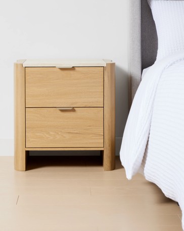 Anko Hazel 2 Drawer Bedside Table