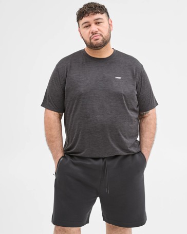 Plus Size Australian Cotton Blend Tech Fleece Shorts