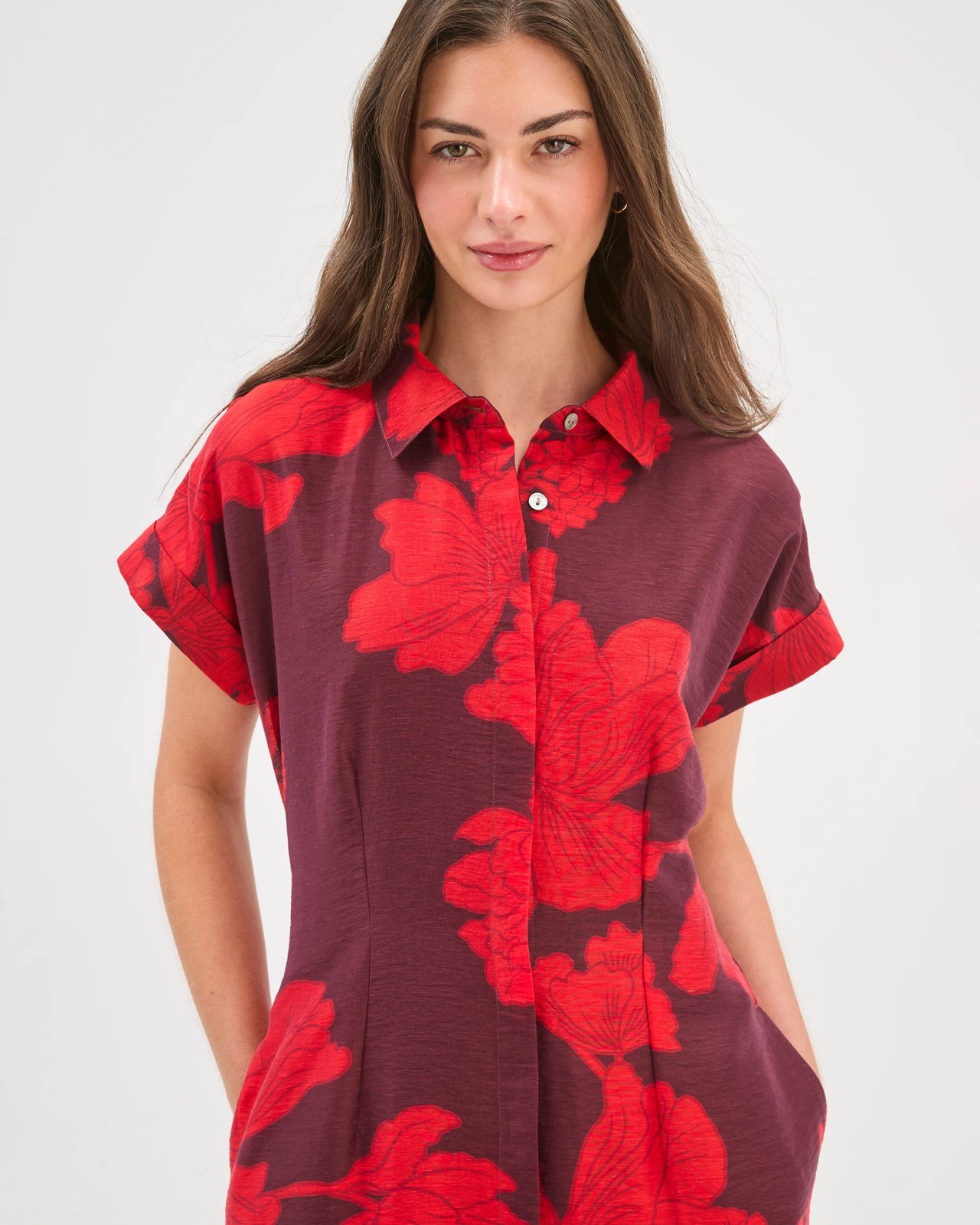 Petites Short Sleeve Maxi Statement Dress 3 of 5
