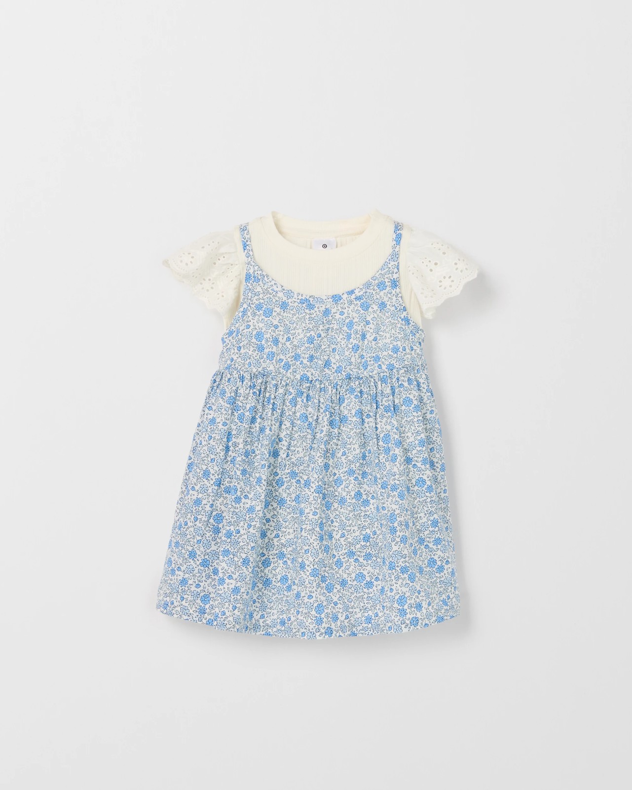 Baby Dress and Bodysuit 2 Piece Set - Blue Cloud Dancer 4 of 5
