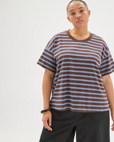 Plus Size Australian Cotton Split Hem T-Shirt