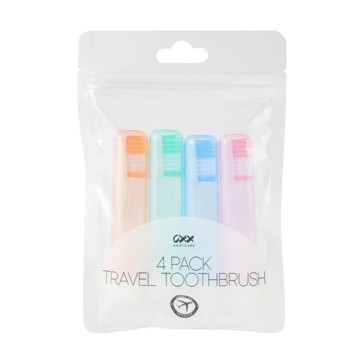 4 Pack Travel Toothbrush - OXX Bodycare