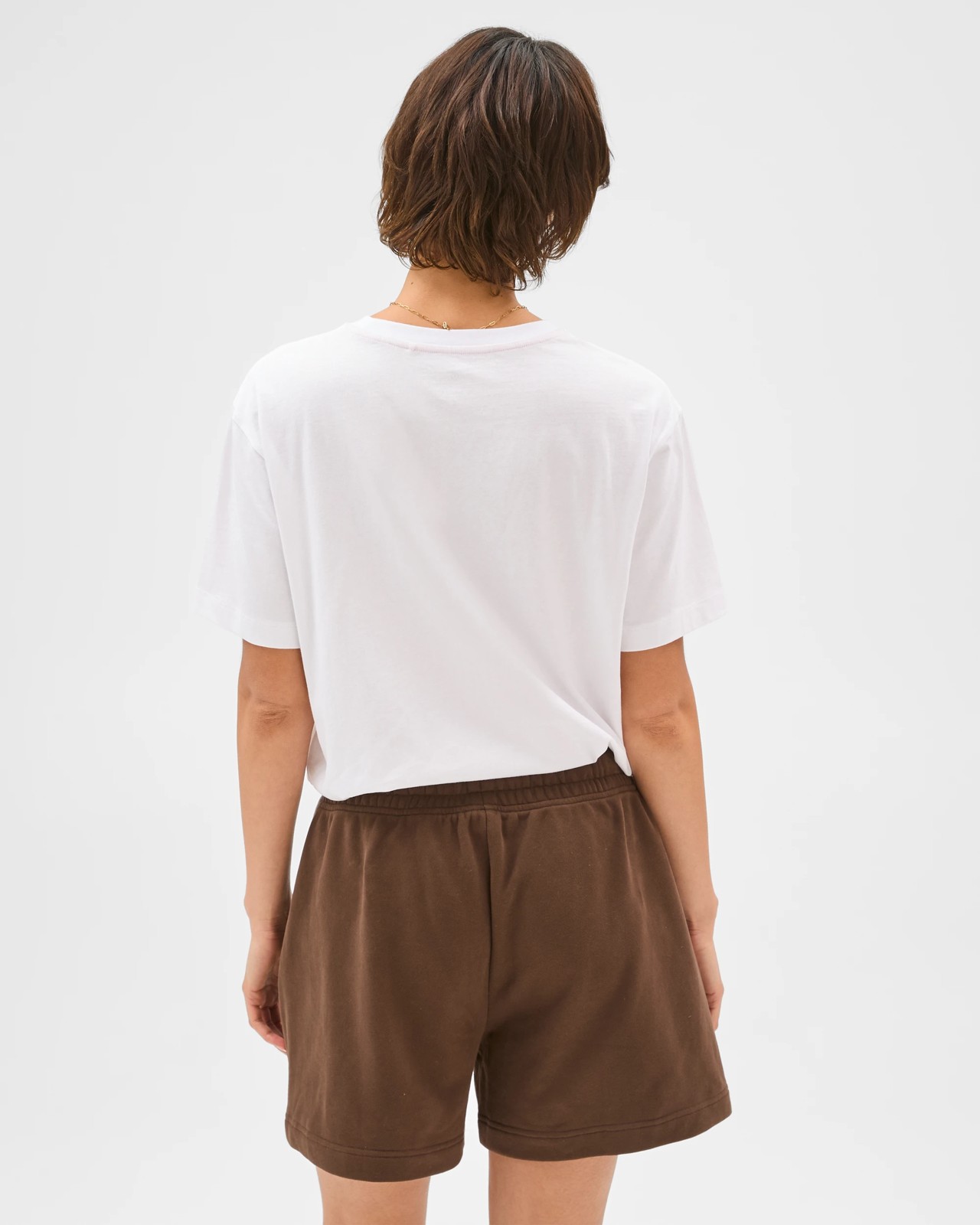 Australian Cotton Jersey Pull On Shorts - Coffee Bean 6 of 6