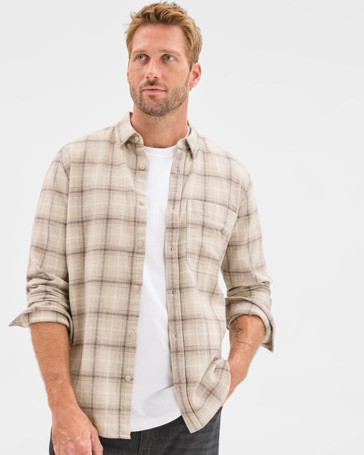 Australian Cotton Brushed Check Shirt