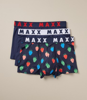 Maxx 3 Pack Microfibre Trunks - Strawberries